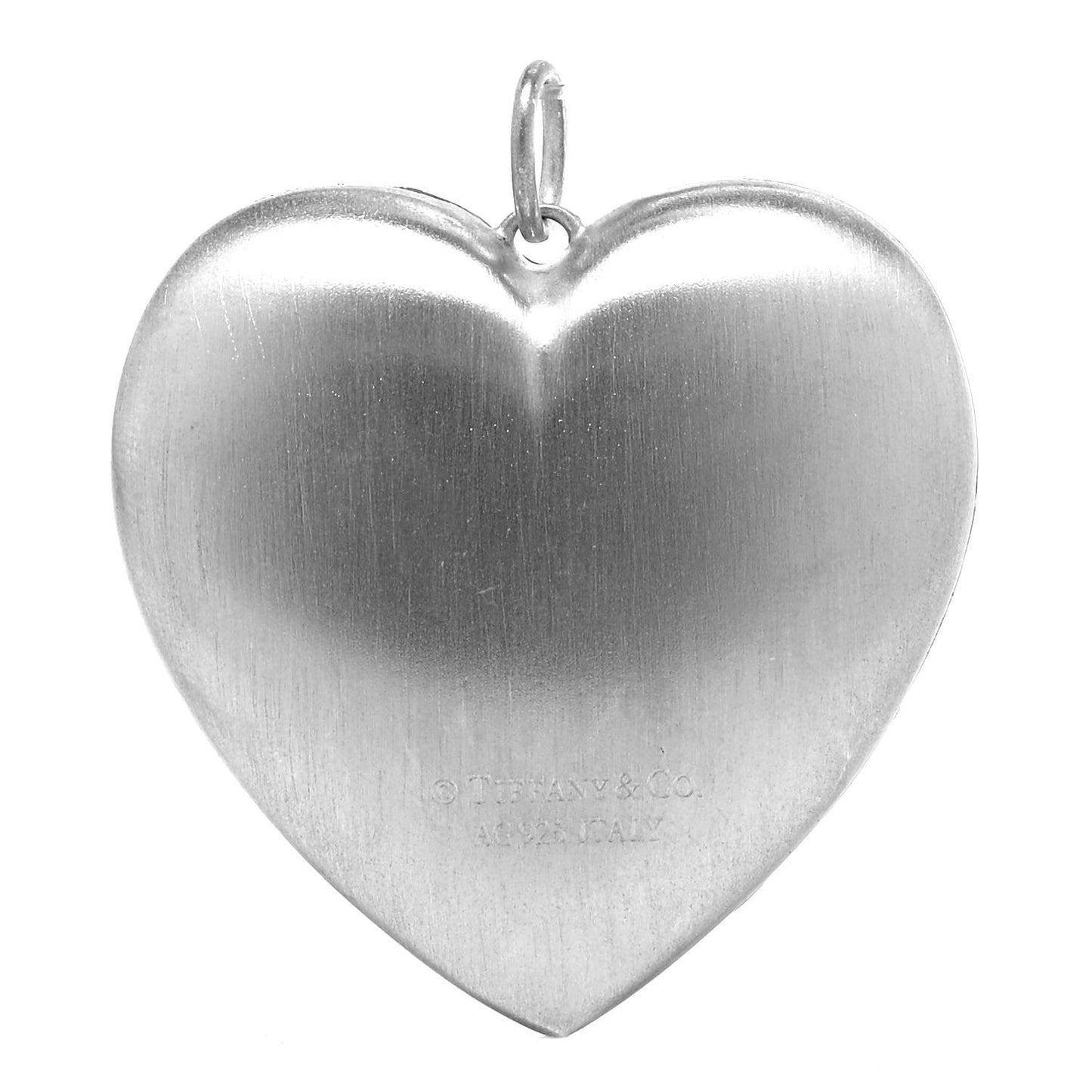 Sterling Silver Large Ziegfeld Daisy Heart Locket Pendant