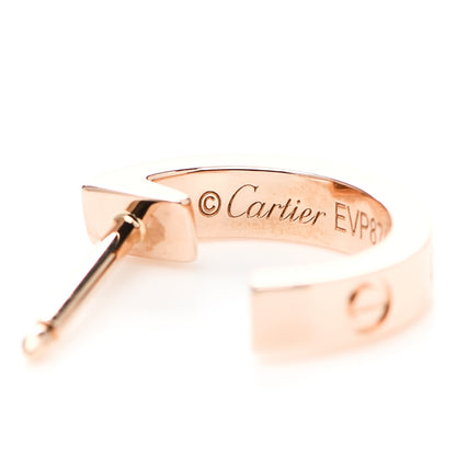 Cartier 18K Pink Gold Small LOVE Hoop Earrings 4 of 6