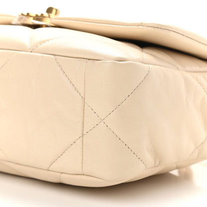 Chanel Goatskin Quilted Medium Chanel 19 Flap Beige 10 of 11