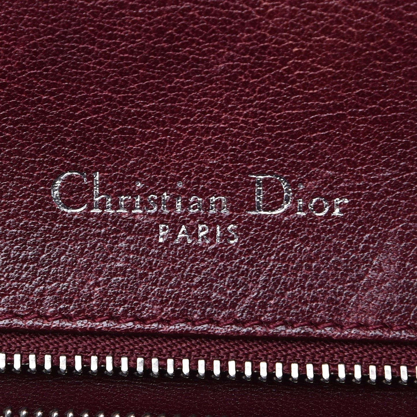 Calfskin Medium Diorama Flap Bag Burgundy