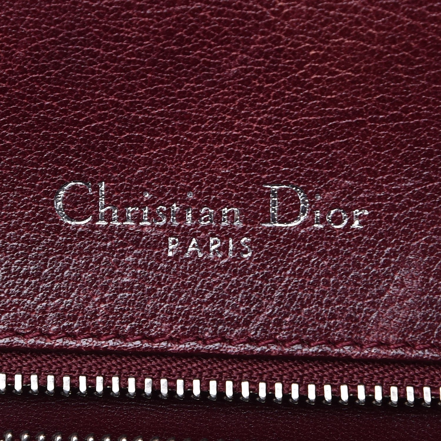 Christian Dior Calfskin Medium Diorama Flap Bag Burgundy 6 of 14