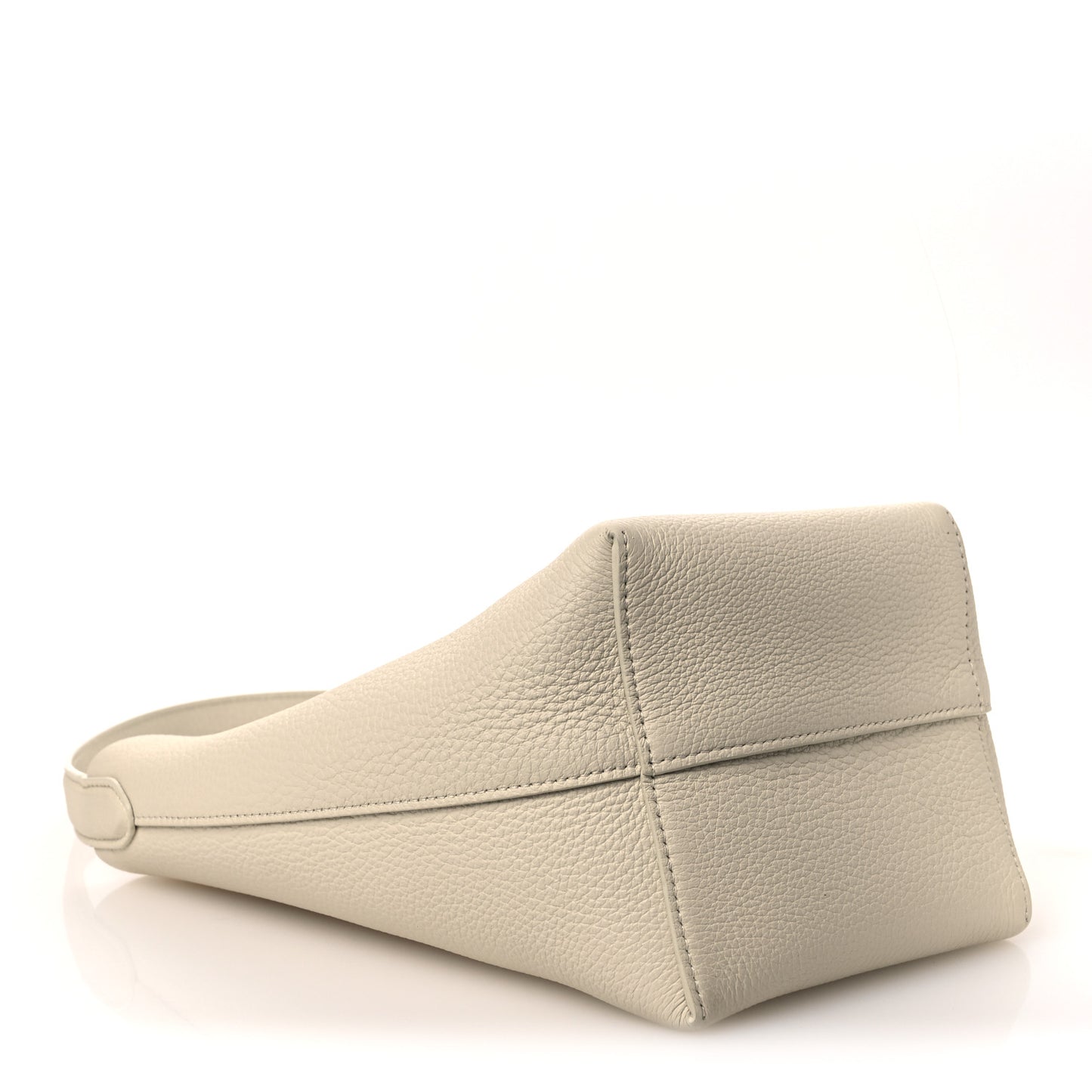 Grained Calfskin Small N/S Park Tote Ivory