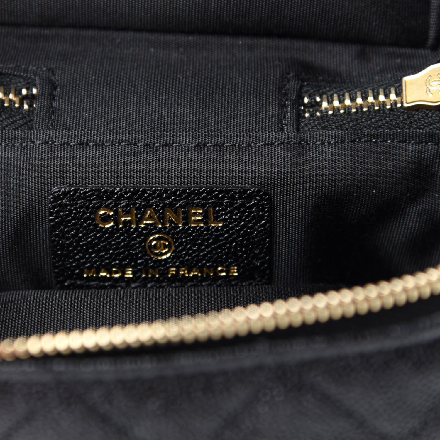 Chanel Caviar Quilted Mini Top Handle Vanity With Chain Black 6 of 8