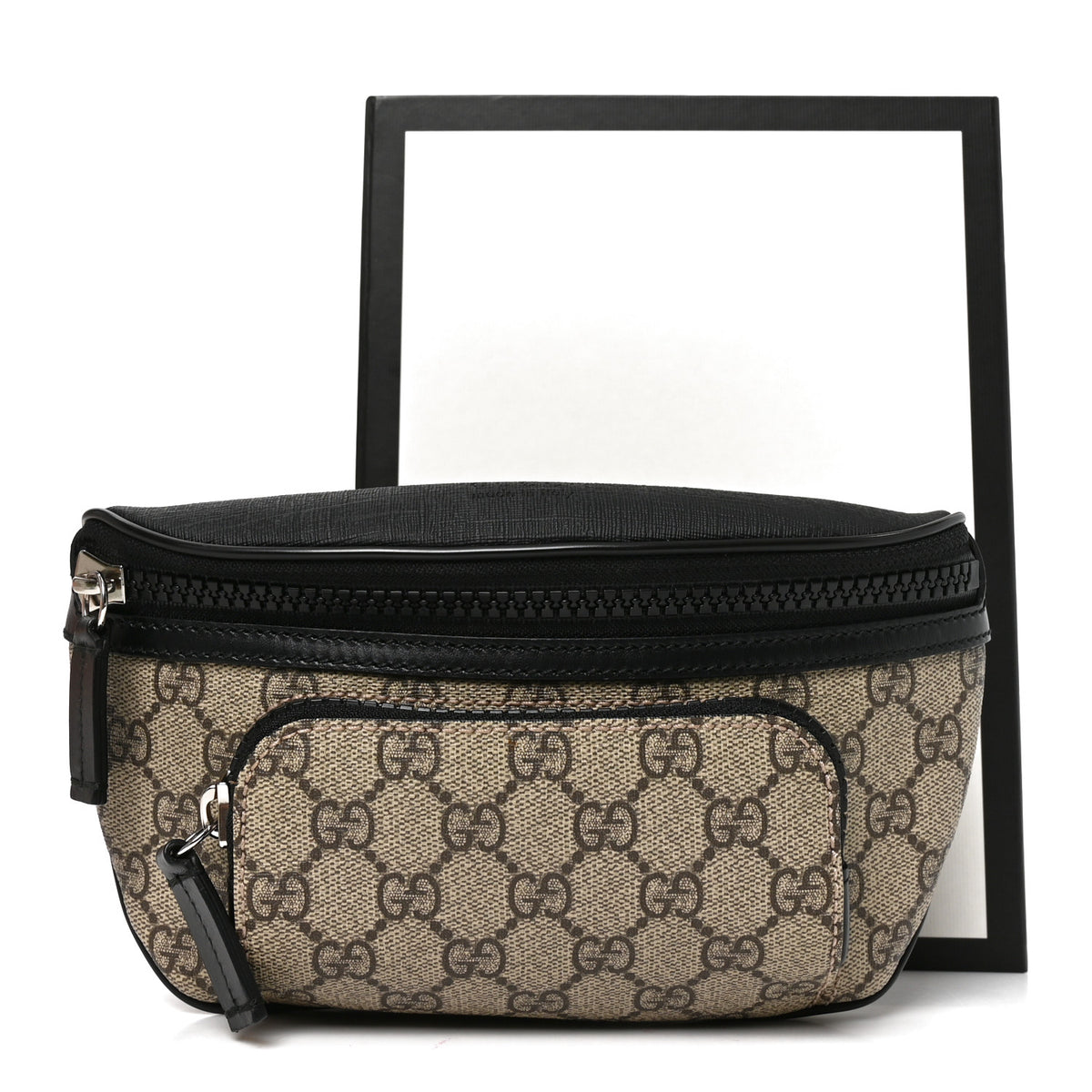 Gucci GG Supreme Monogram Belt Bag Black 10 of 10