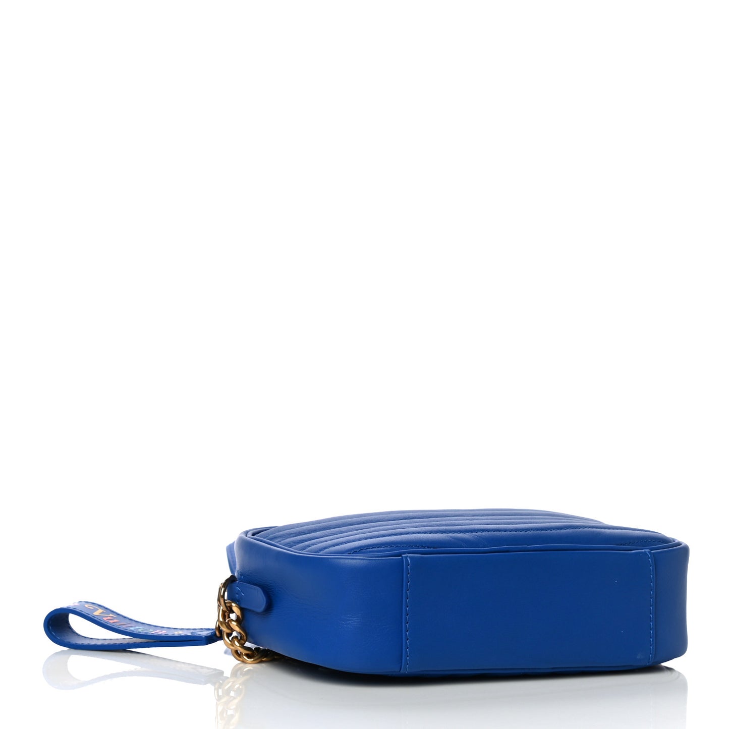 Calfskin New Wave Camera Bag Bleu Neon