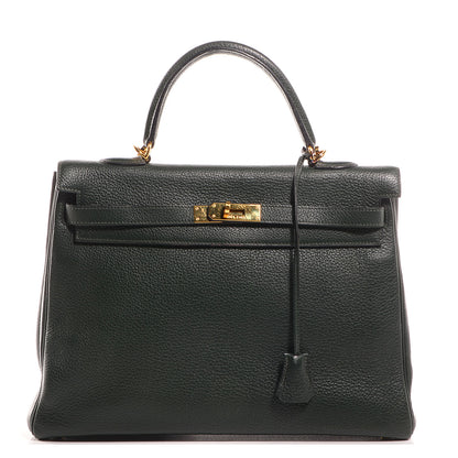 Hermes Togo Kelly Retourne 35 Vert Fonce 1 of 29