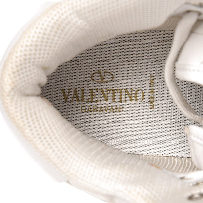 Valentino Garavani Calfskin Rockstud High Top Sneakers 39.5 White 7 of 11