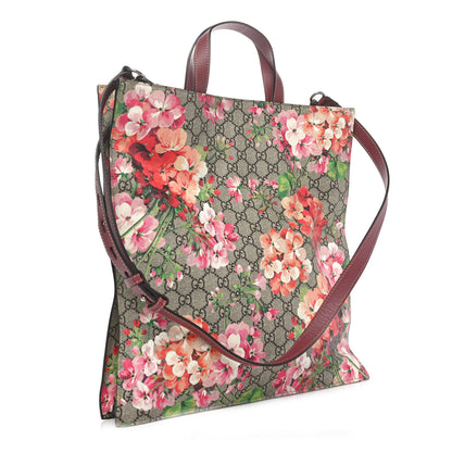 Gucci Soft GG Supreme Monogram Blooms Vertical Tote Beige Multicolor Dry Rose 3 of 10