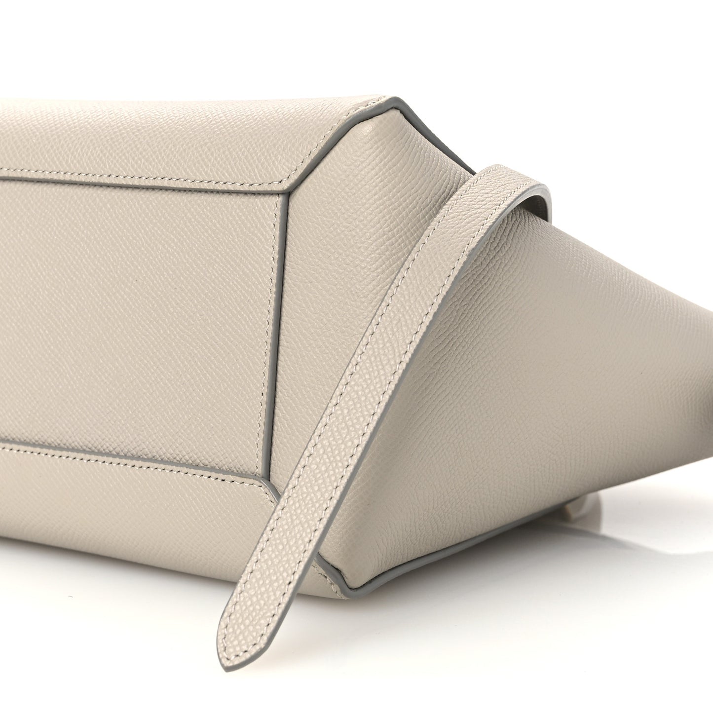 Grained Calfskin Micro Belt Bag Clay