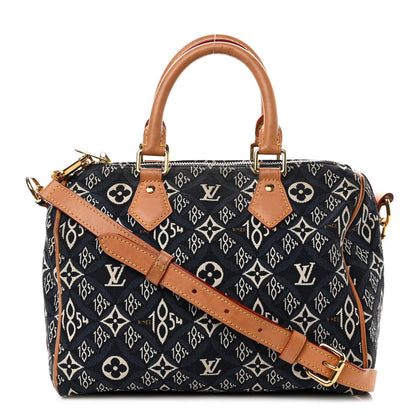 Louis Vuitton Jacquard Since 1854 Speedy Bandouliere 25 Blue 1 of 10