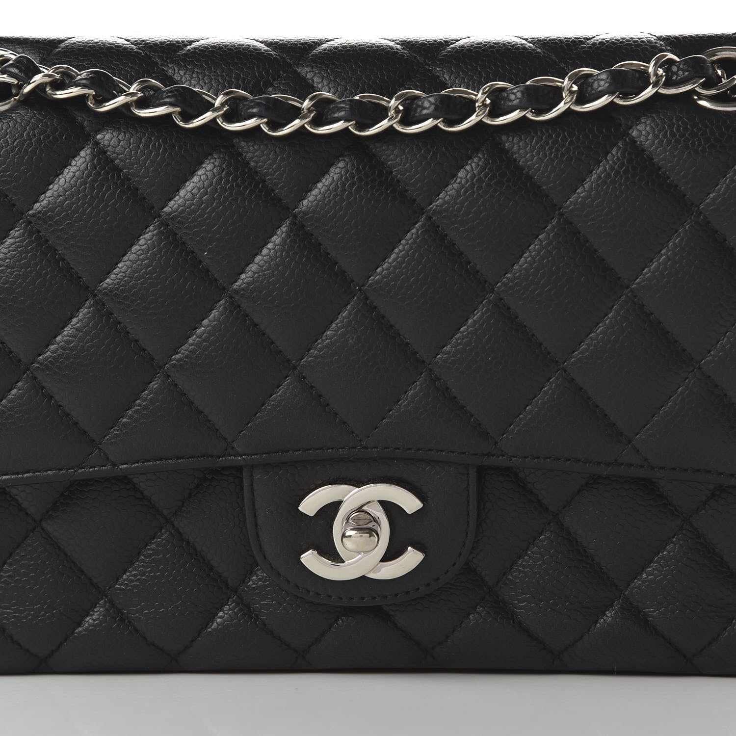 Chanel Caviar Quilted Medium Double Flap Black 10 of 11