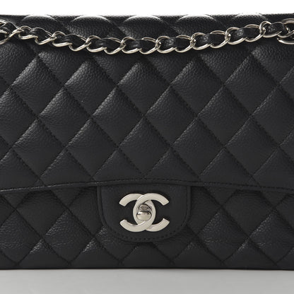 Chanel Caviar Quilted Medium Double Flap Black 10 of 11