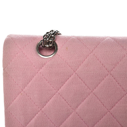 Chanel Jersey Quilted Medium Double Flap Pink 14 of 15