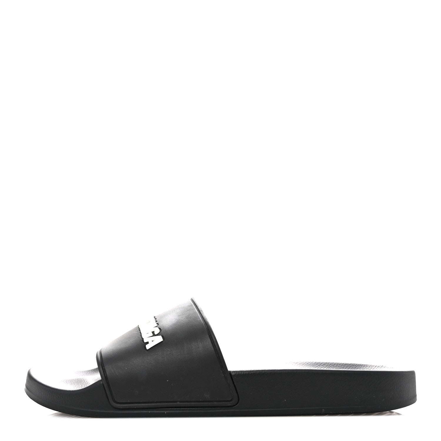 Balenciaga Rubber Womens Logo Pool Slide Sandals 40 Black 1 of 10