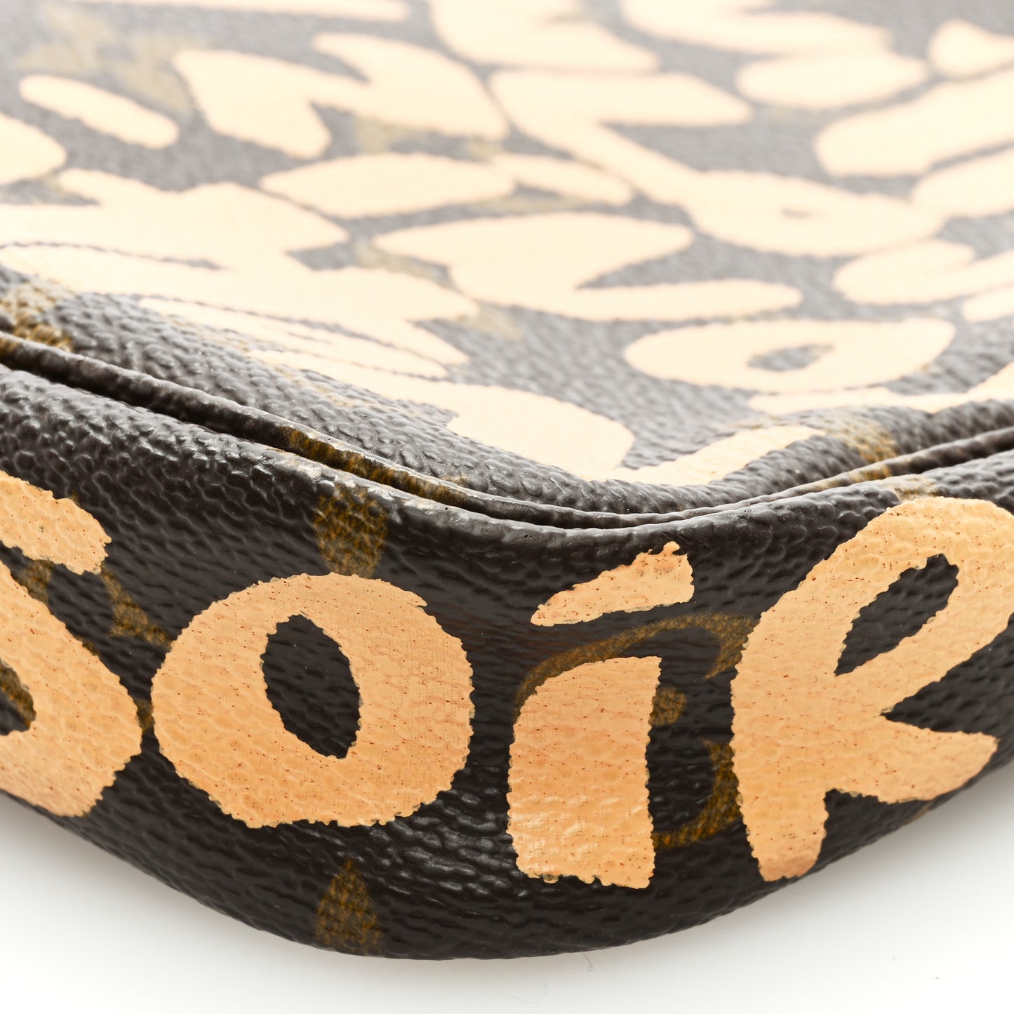 Monogram Graffiti Pochette Accessories Peach