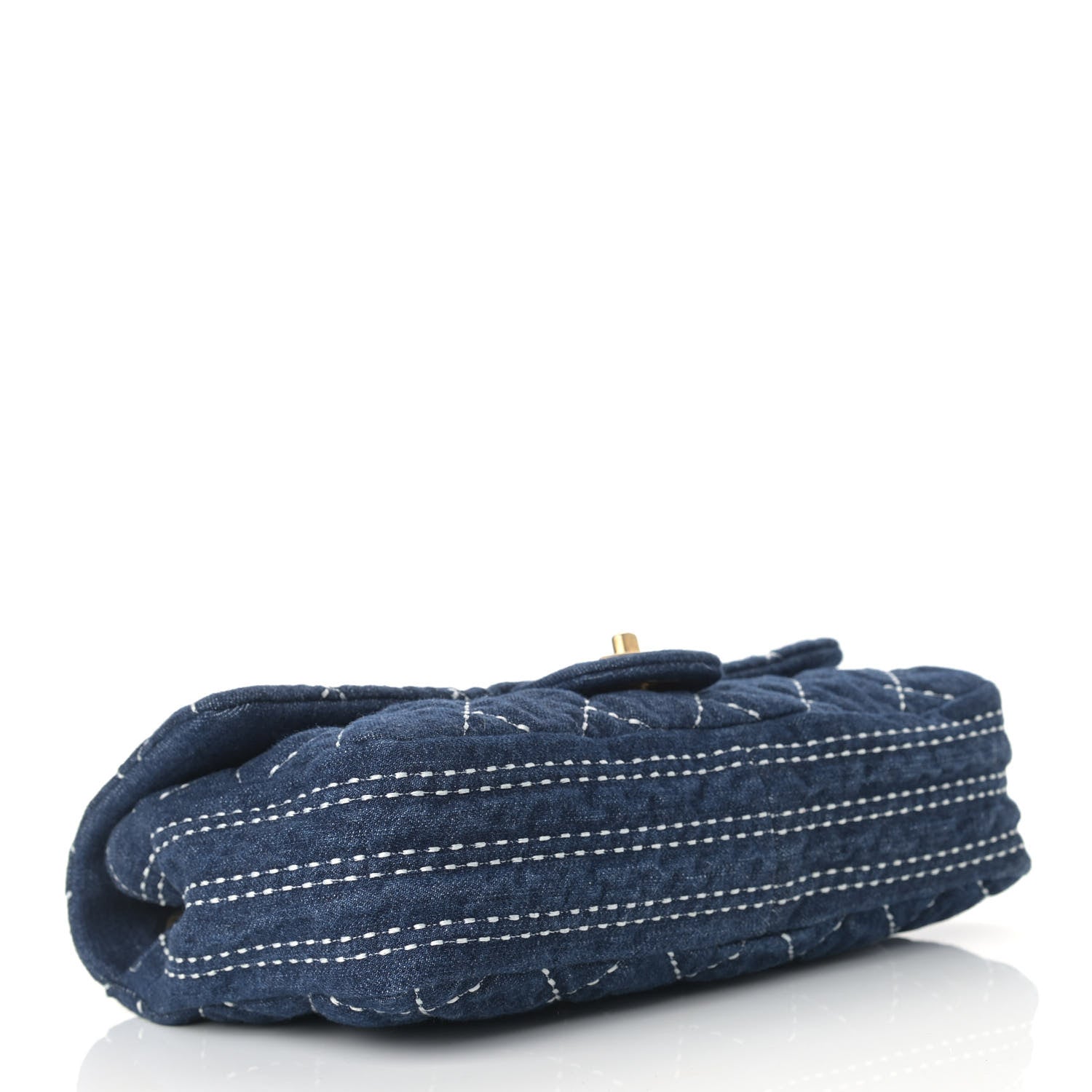 Chanel Denim Quilted Medium Denim Trip Single Flap Blue 4 of 9