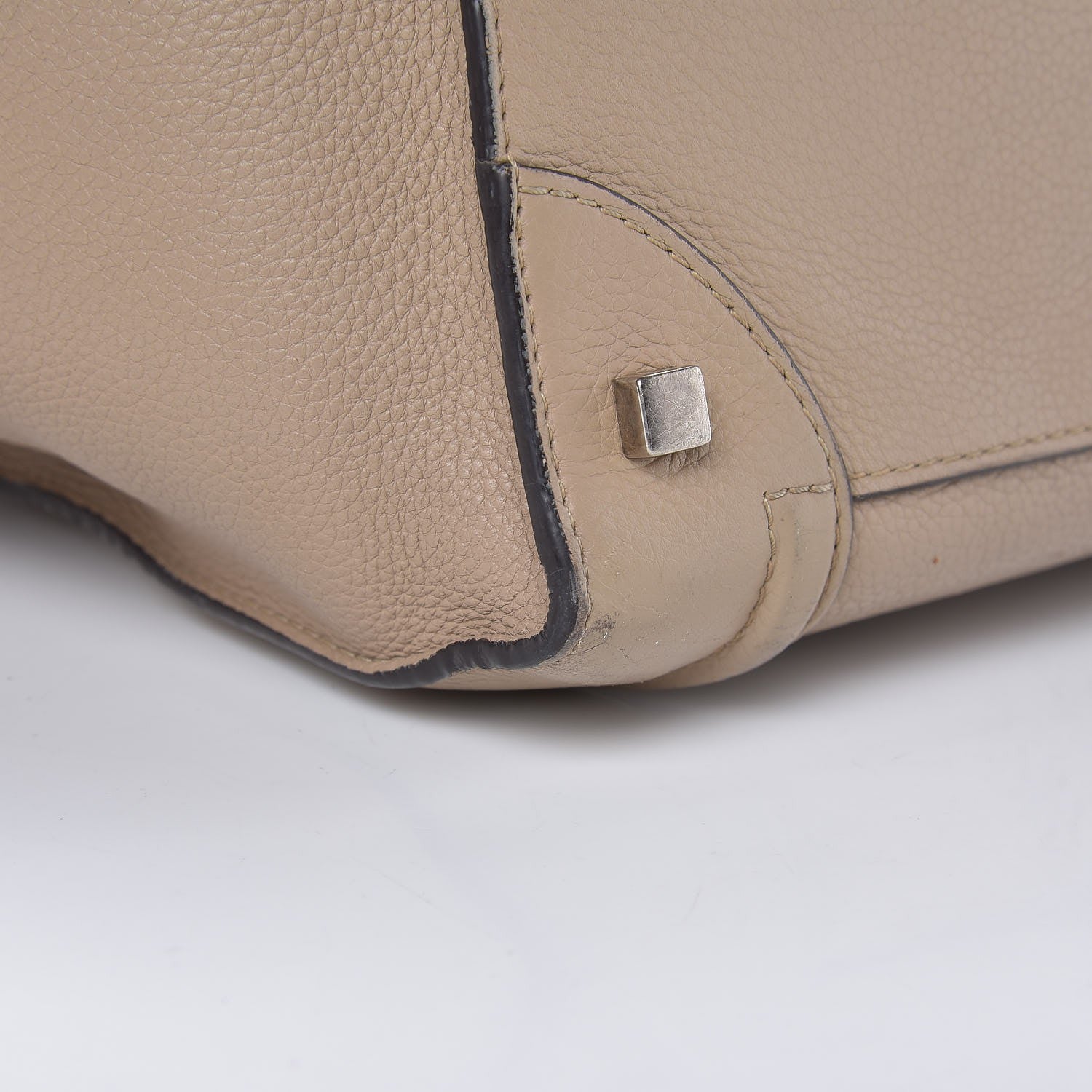 Celine Drummed Calfskin Mini Luggage Dune 16 of 19