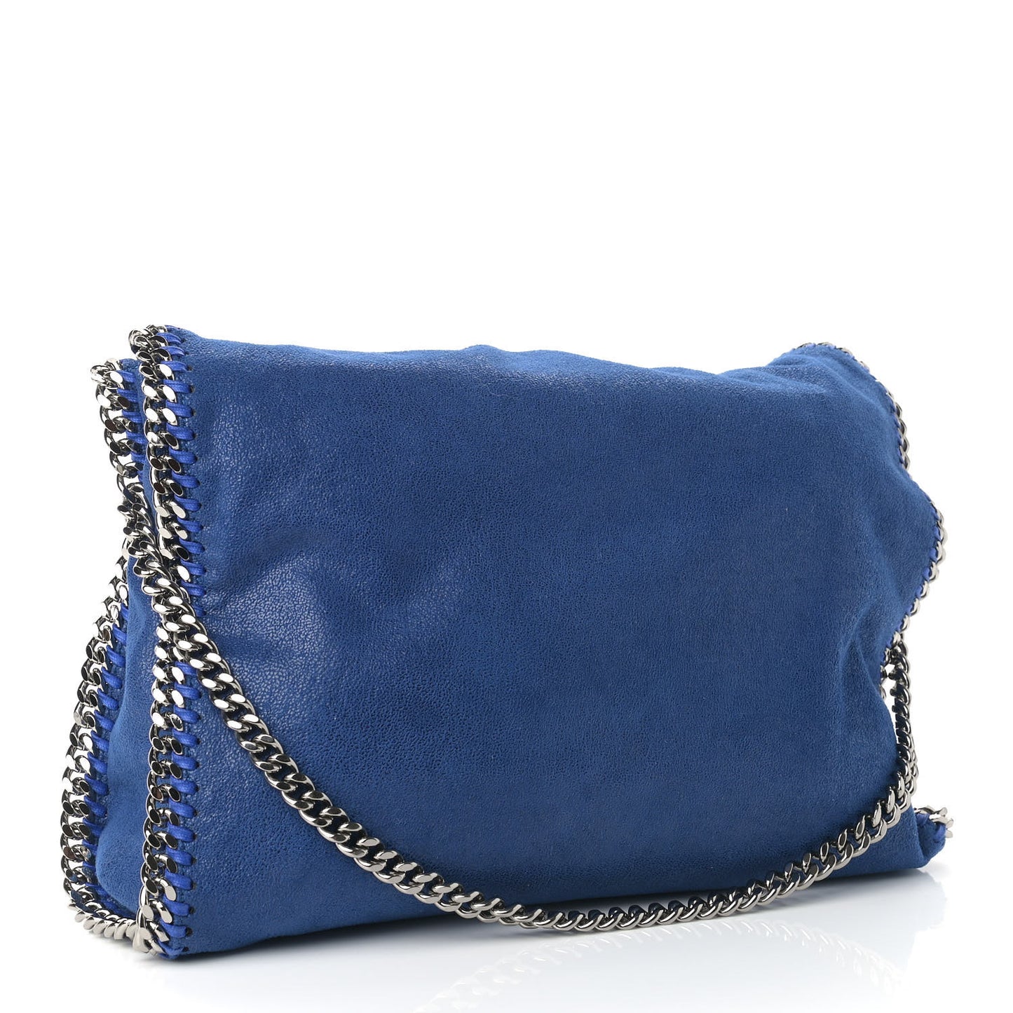 Shaggy Deer Falabella Fold Over Tote Royal Blue
