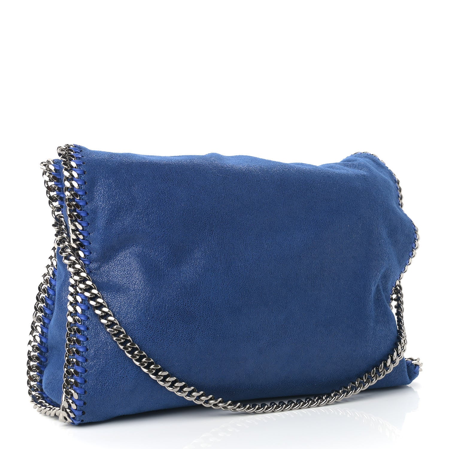 Stella McCartney Shaggy Deer Falabella Fold Over Tote Royal Blue 3 of 8