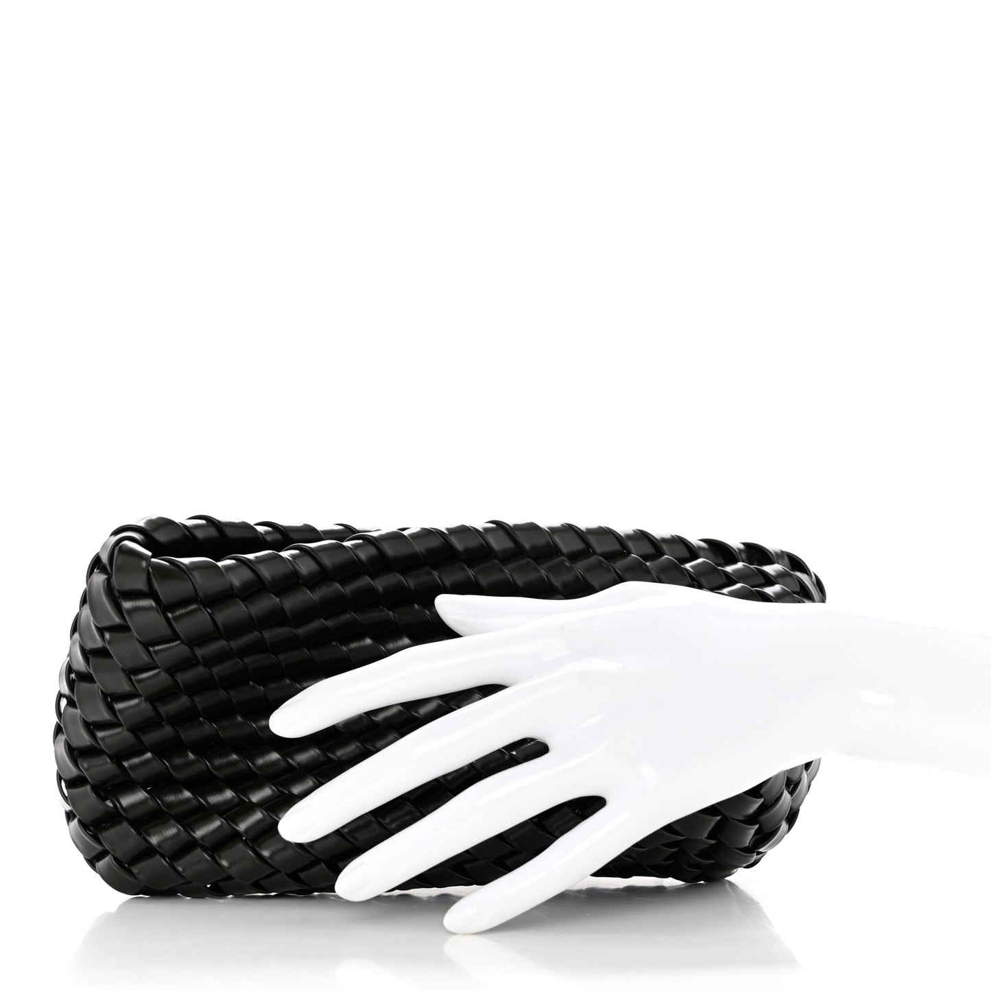 Nappa Intrecciato Slanted Clutch Fondant