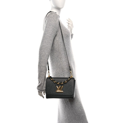 Louis Vuitton Epi Twist Braided Strap Shoulder Bag MM Black 2 of 10