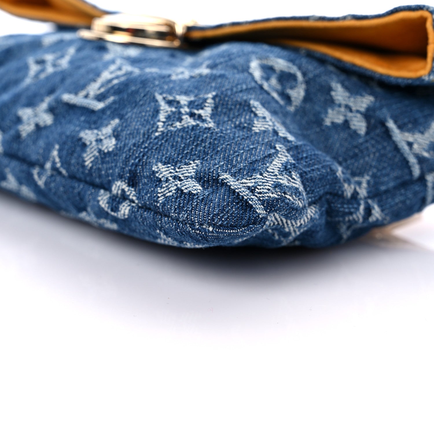 Louis Vuitton Monogram Denim Pochette Plat Clutch Blue 8 of 9