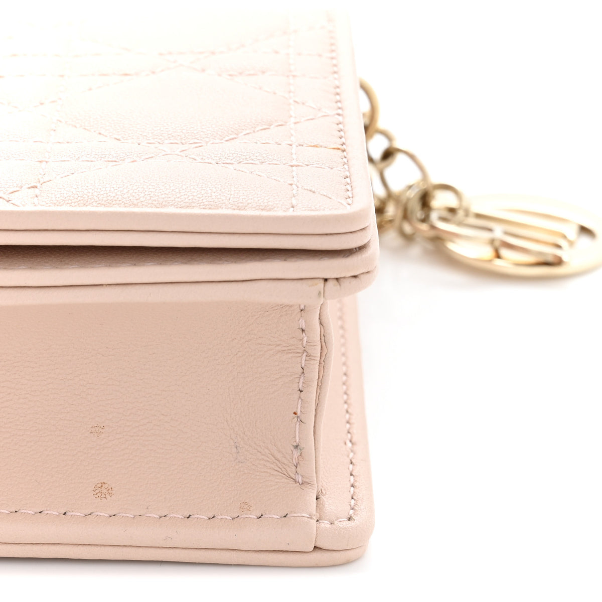 Christian Dior Lambskin Cannage Lady Dior Pouch Pink 14 of 14