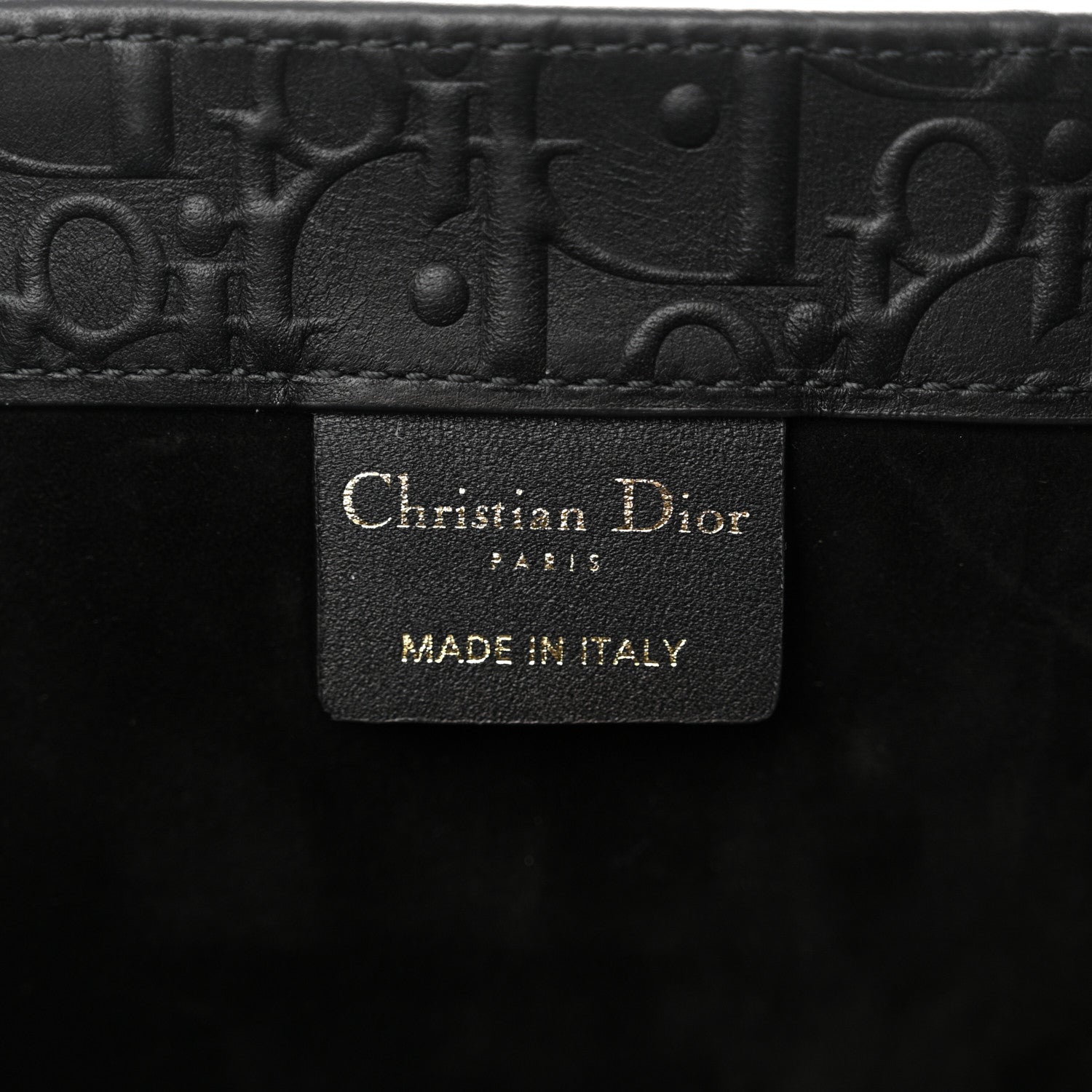 Christian Dior Oblique Calfskin Embossed Large Book Tote Black 6 of 16