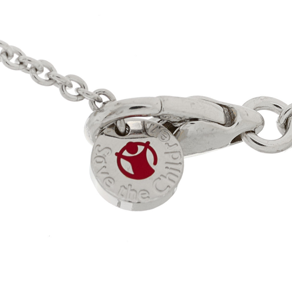 Sterling Silver Ceramic Save The Children Pendant Necklace