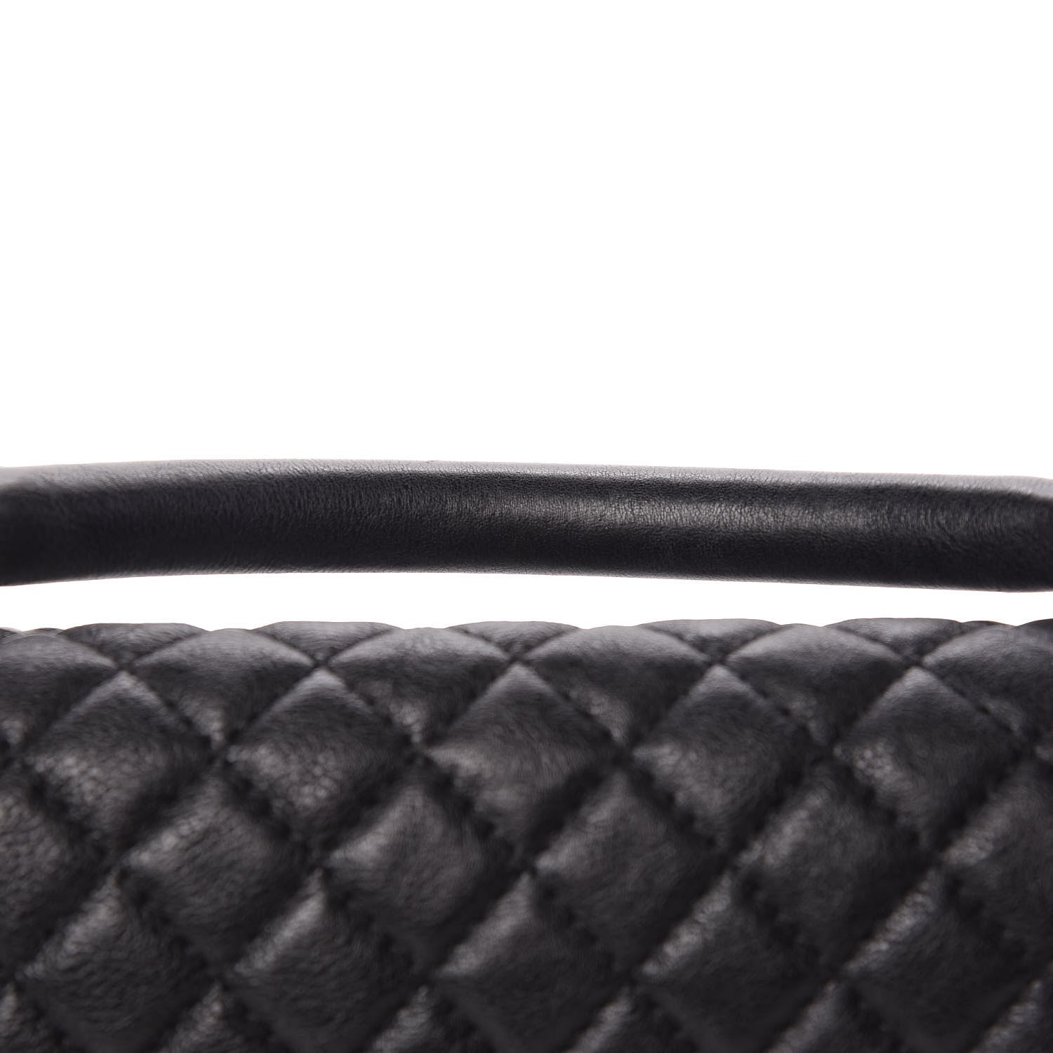 Chanel Calfskin Quilted Medium Boy Top Handle Flap Black 8 of 13