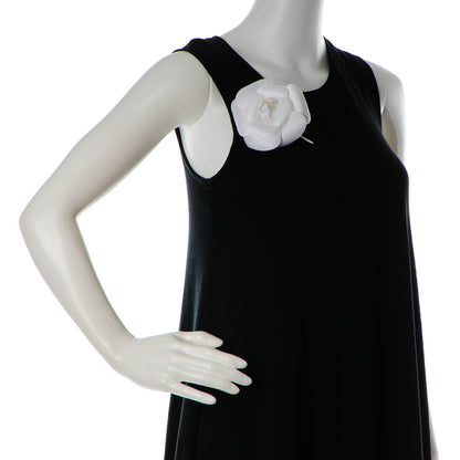 Chanel Crepe Satin Large Camellia Brooch Pin White 2 of 5