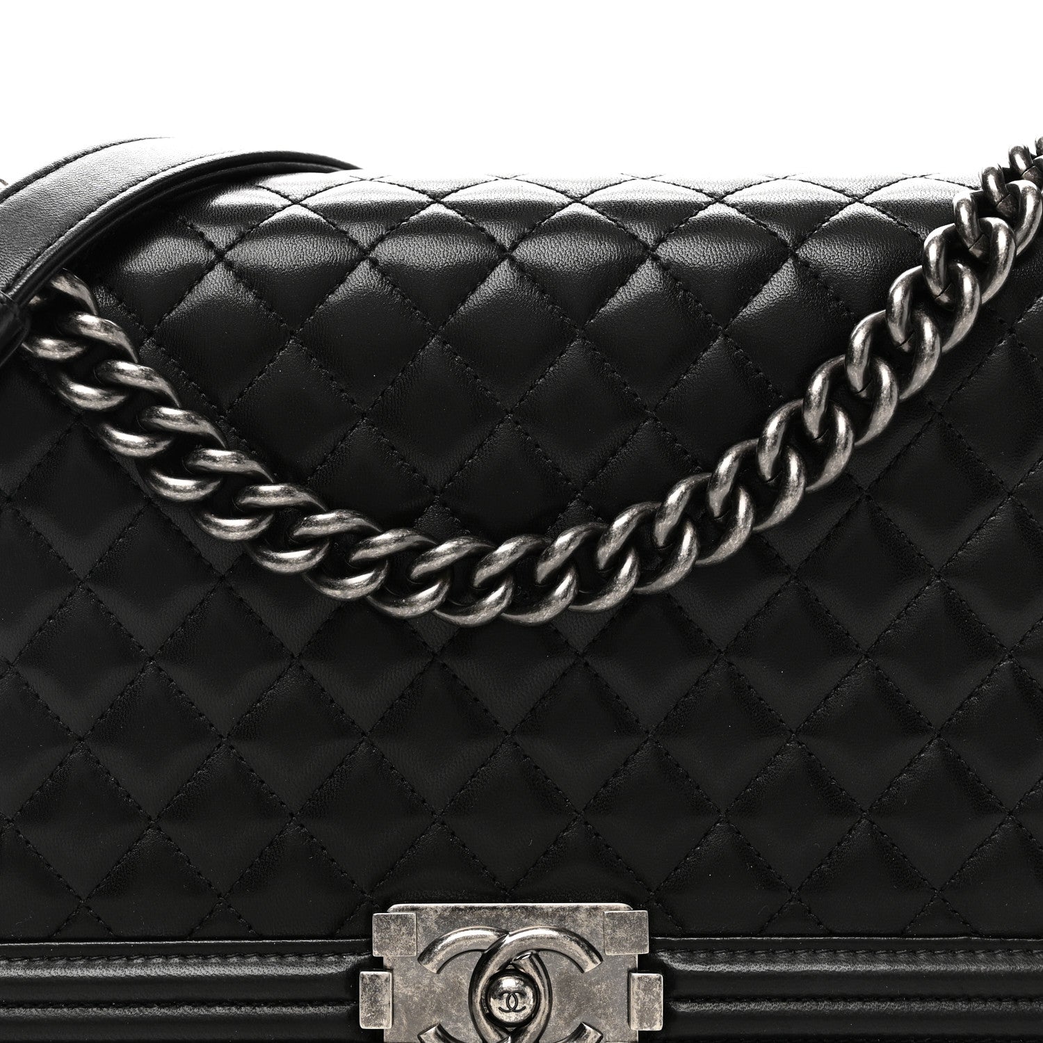Chanel Lambskin Quilted New Medium Boy Flap Black 8 of 11