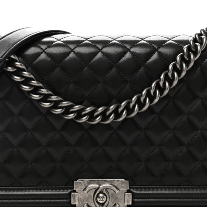 Chanel Lambskin Quilted New Medium Boy Flap Black 8 of 11