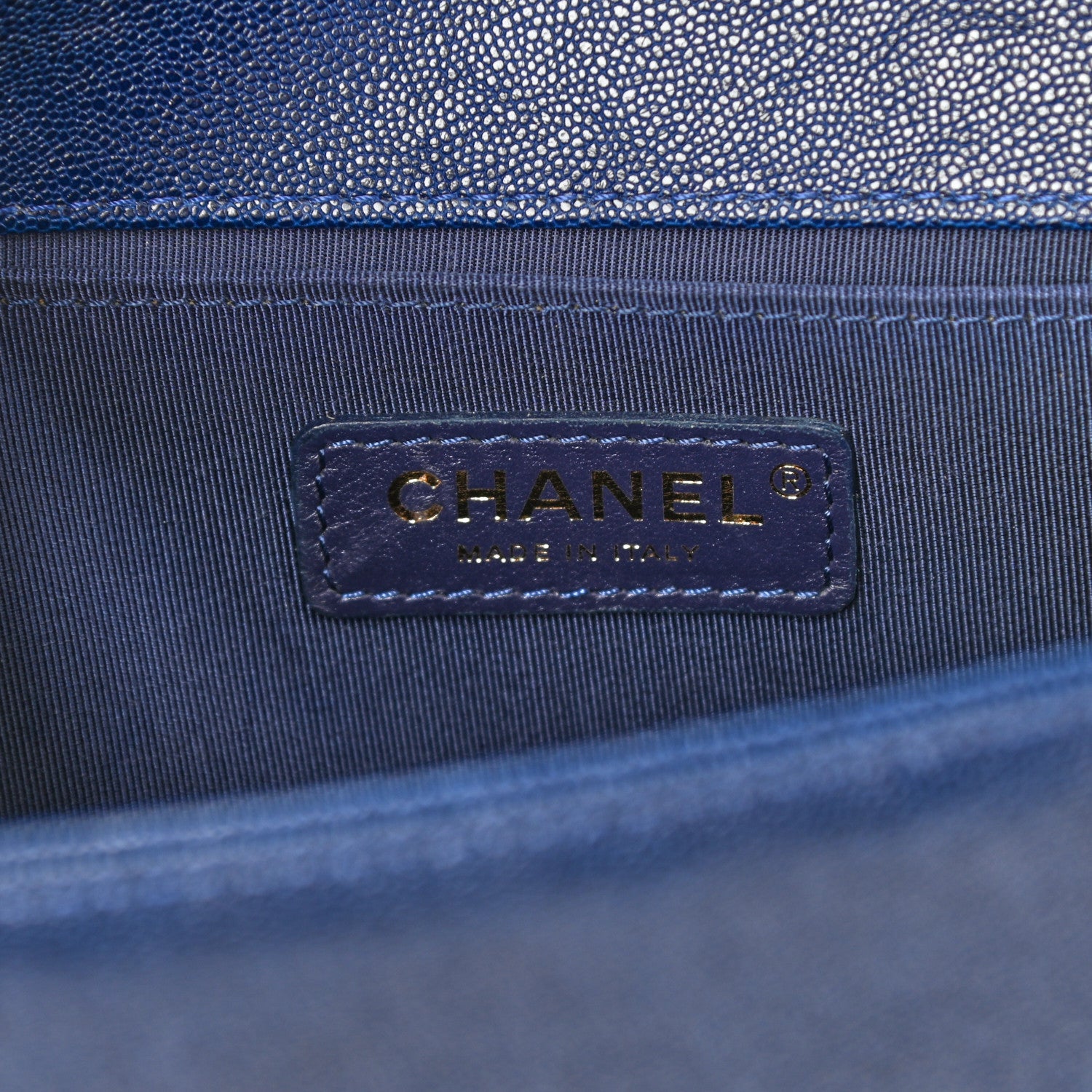 Chanel Caviar Quilted Medium Boy Flap Navy 6 of 10