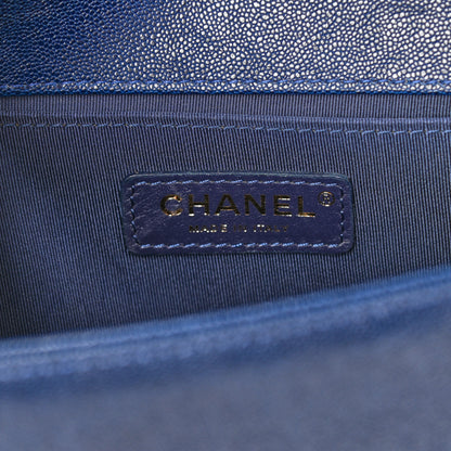 Chanel Caviar Quilted Medium Boy Flap Navy 6 of 10