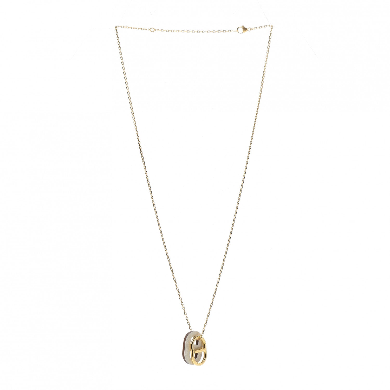 Hermes Swift O'Maillon Pendant Necklace Nata 3 of 7
