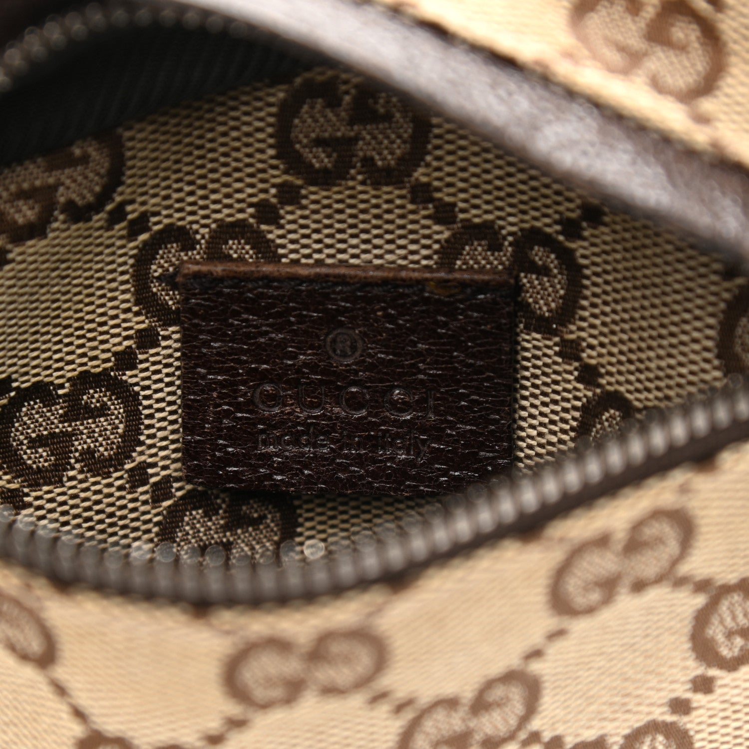 Gucci GG Monogram Double Pocket Belt Bag Dark Brown 6 of 11