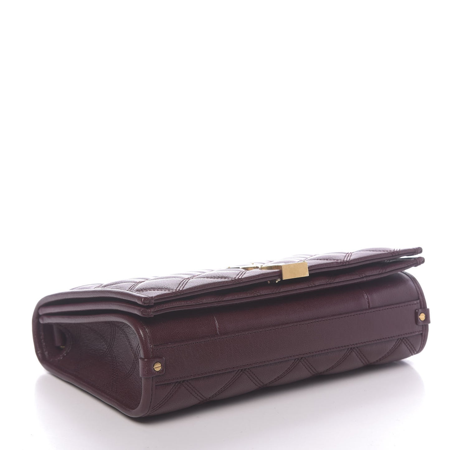 Lambskin Quilted Mini Becky Chain Bag Burgundy