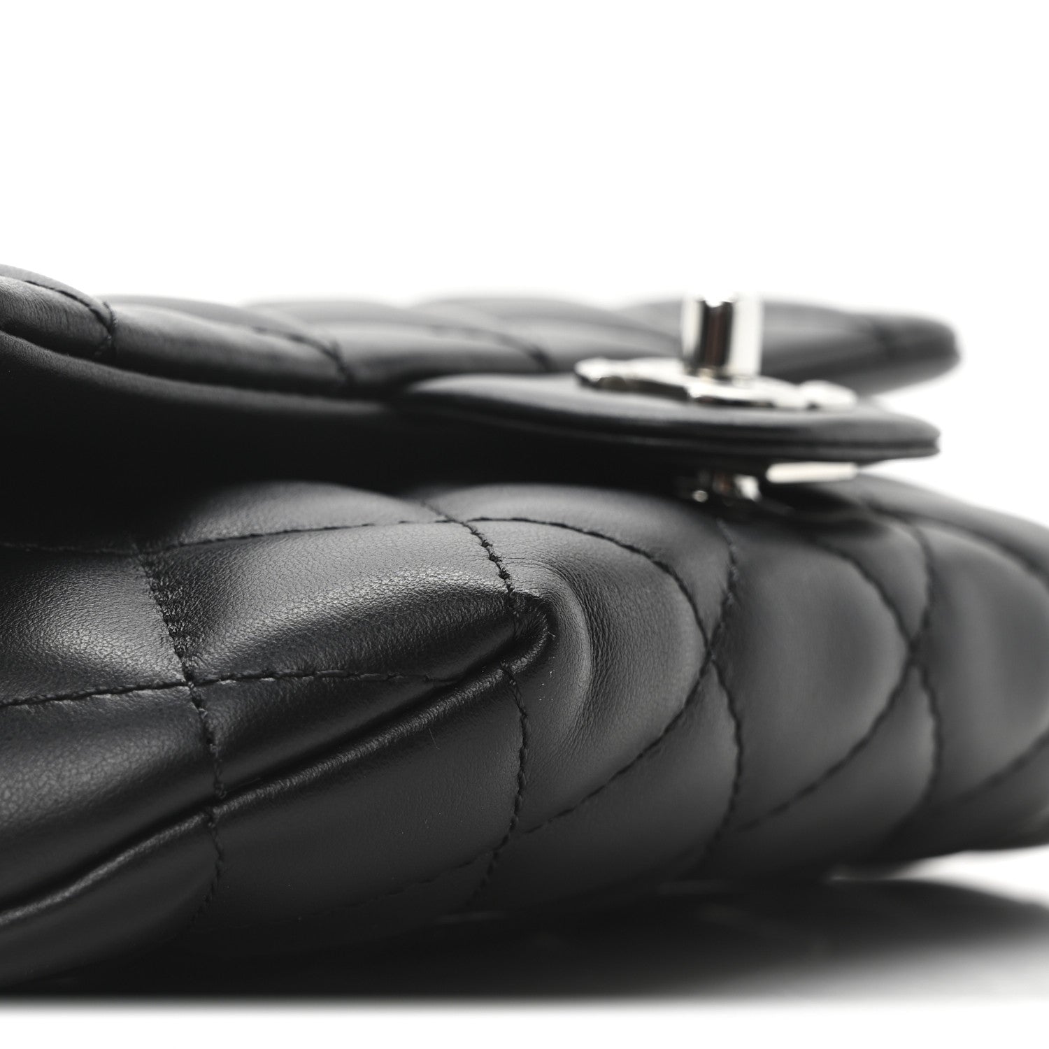 Chanel Calfskin Quilted CC Uniform Flap Belt Bag Black 9 of 11