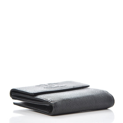 Chanel Caviar Timeless CC Compact French Wallet Black 4 of 8