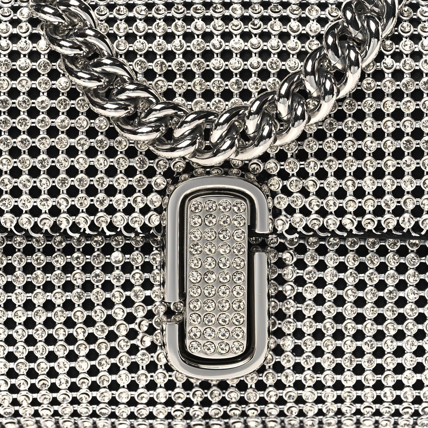 The Rhinestone J Marc Mini Shoulder Bag Silver