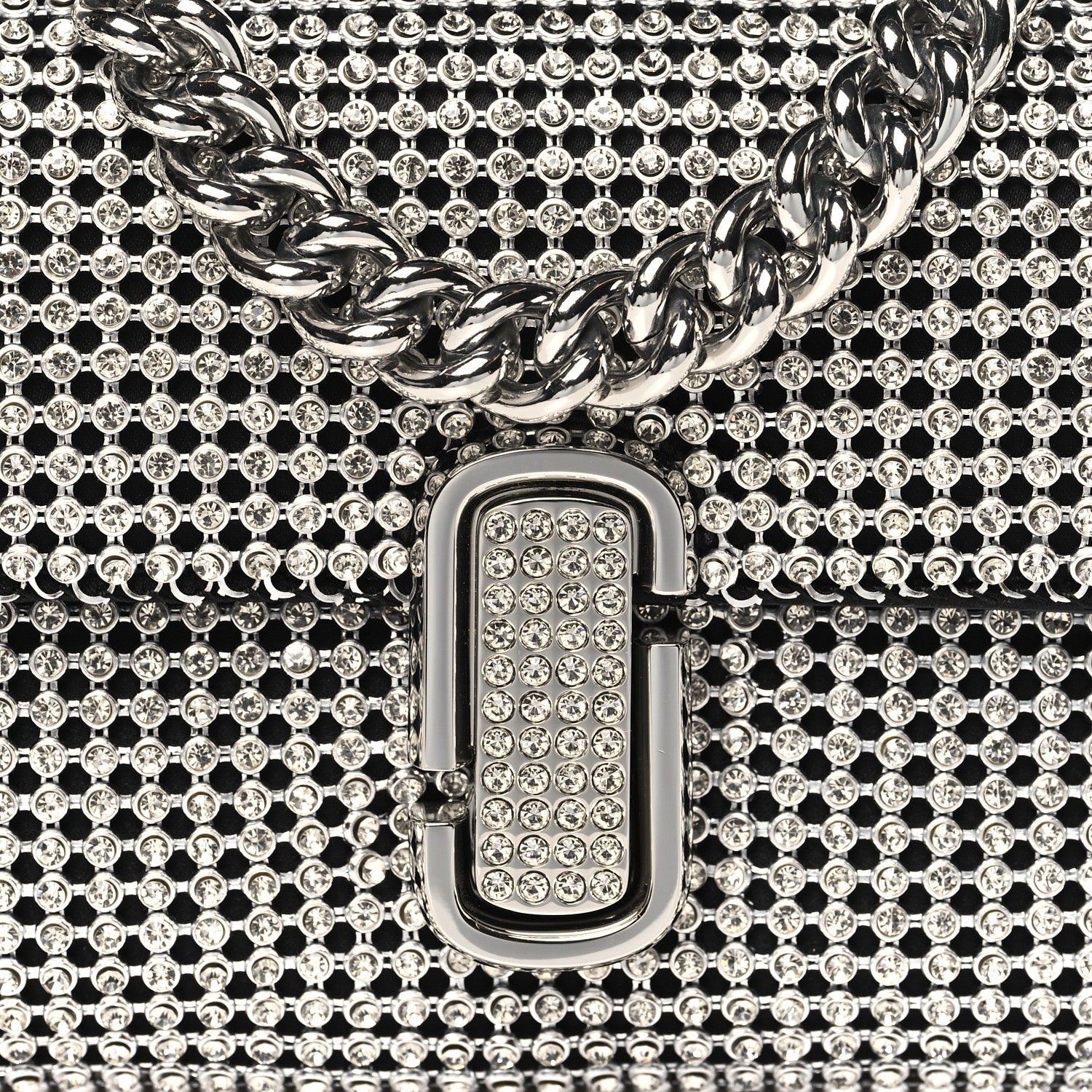 Marc Jacobs The Rhinestone J Marc Mini Shoulder Bag Silver 8 of 10