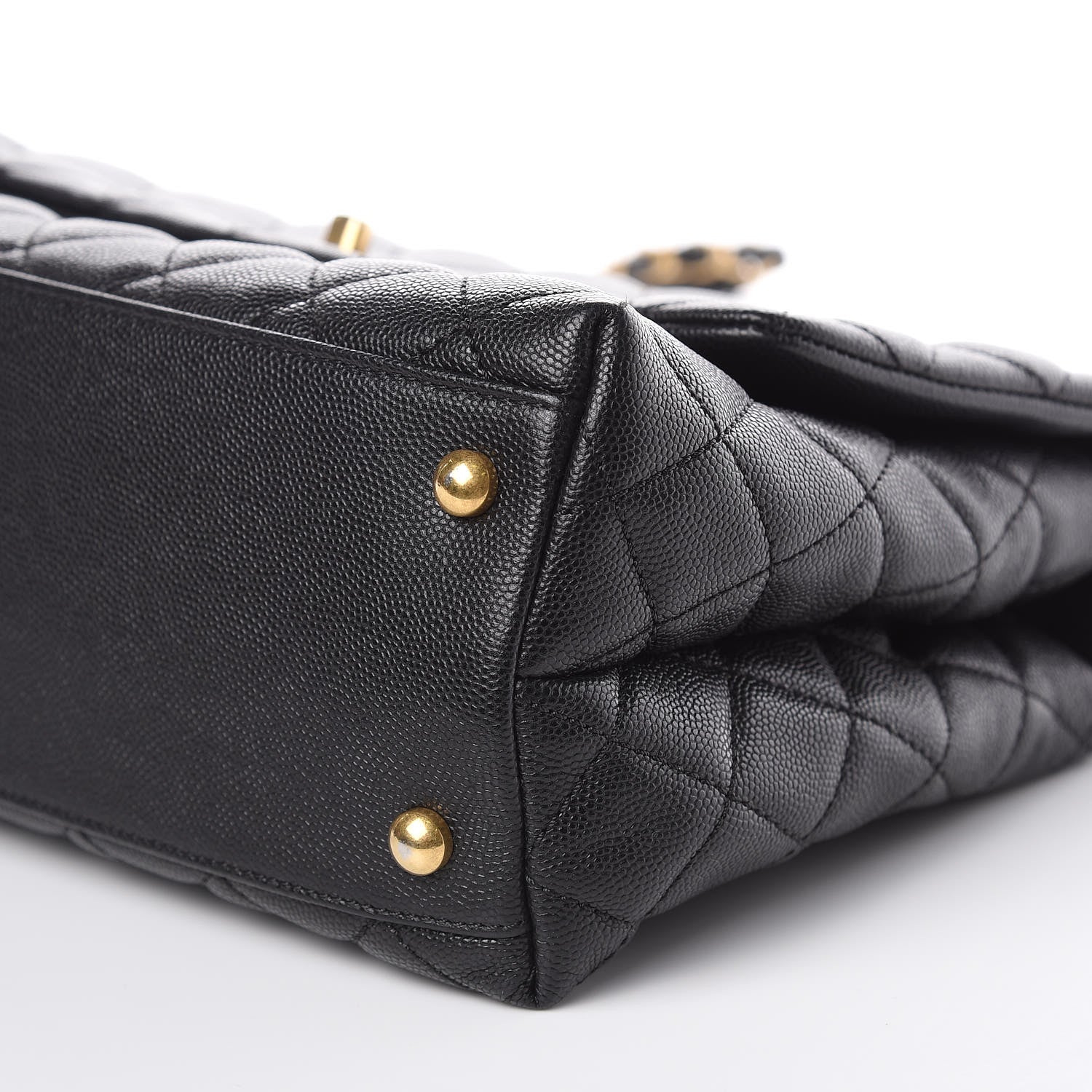 Chanel Caviar Quilted Small Coco Handle Flap Black 9 of 11