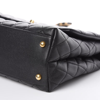 Chanel Caviar Quilted Small Coco Handle Flap Black 9 of 11