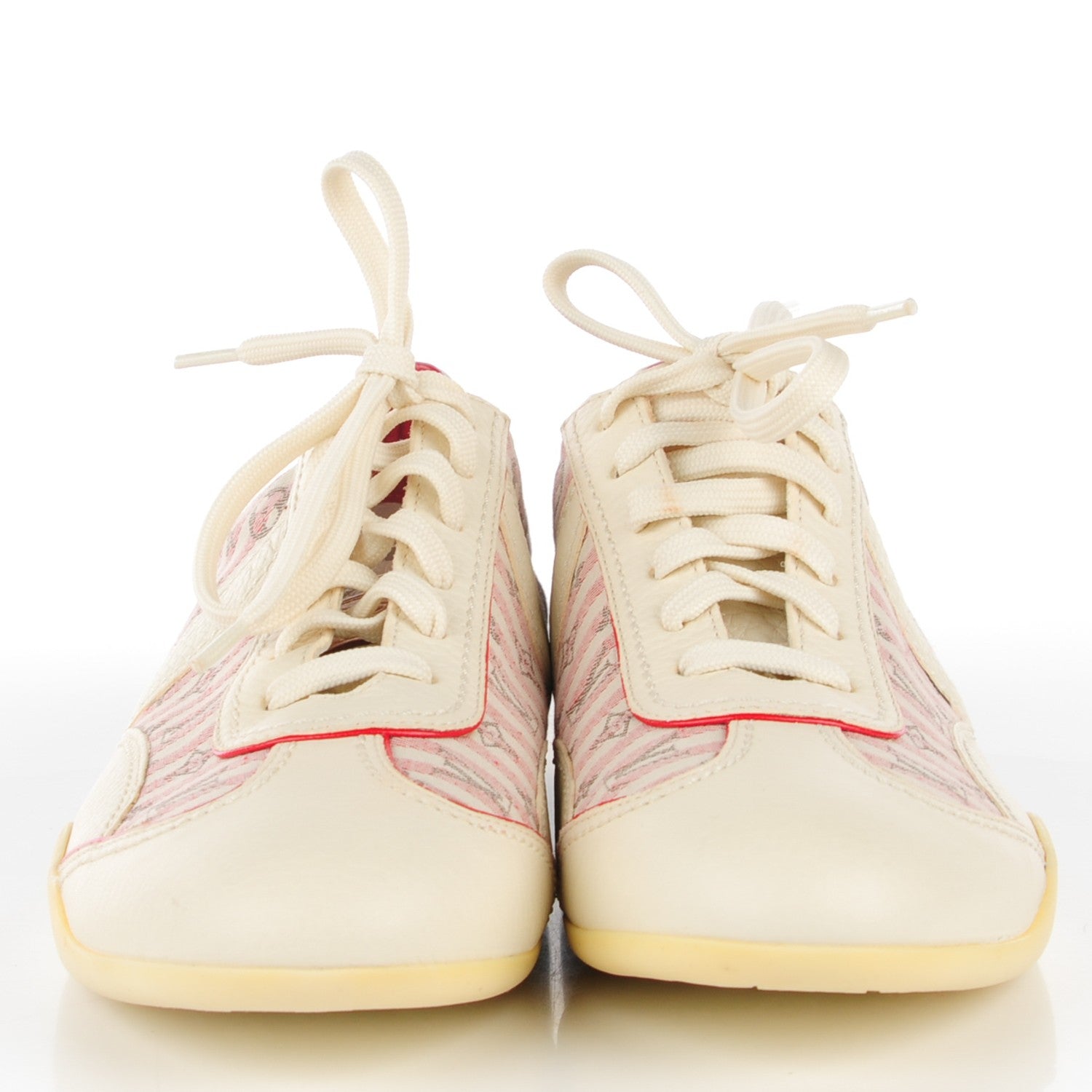 Louis Vuitton Mini Lin Croisette Noumea Sneakers 37.5 Rouge 2 of 6
