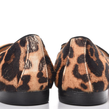 Christian Louboutin Pony Hair Leopard Print Sakouette Loafers Flats 40.5 10 of 14