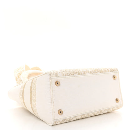 Christian Dior Canvas Around The World Stella Embroidered Medium Lady D-Lite White Gold 4 of 12