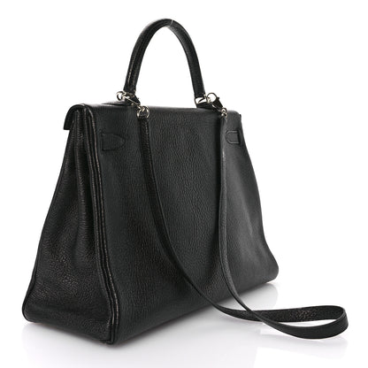 Hermes Chevre De Coromandel Kelly Retourne 35 Black 3 of 10