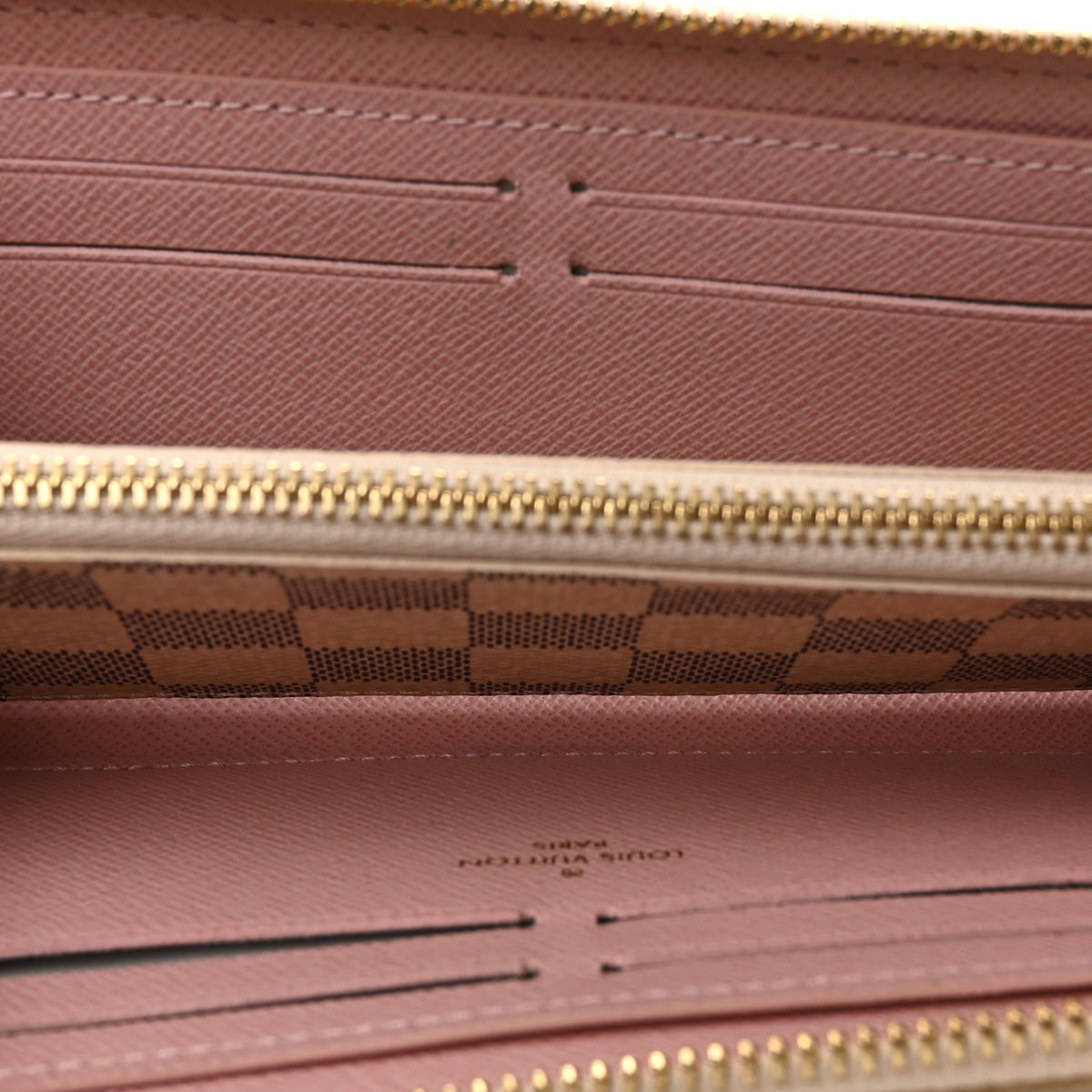Damier Azur Clemence Wallet Rose Ballerine