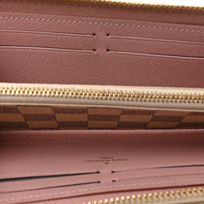 Louis Vuitton Damier Azur Clemence Wallet Rose Ballerine 5 of 6